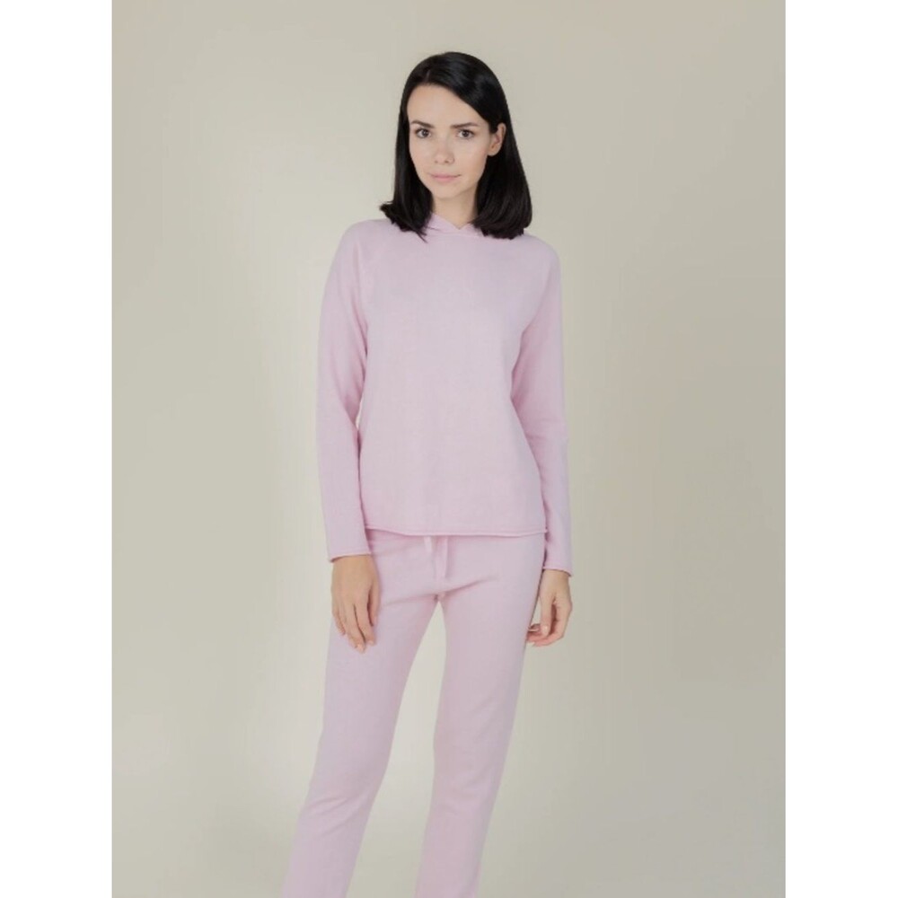 Cella & Flo NWT Wool Cashmere Blend Pink sweater Pullover Hoodie Sz M